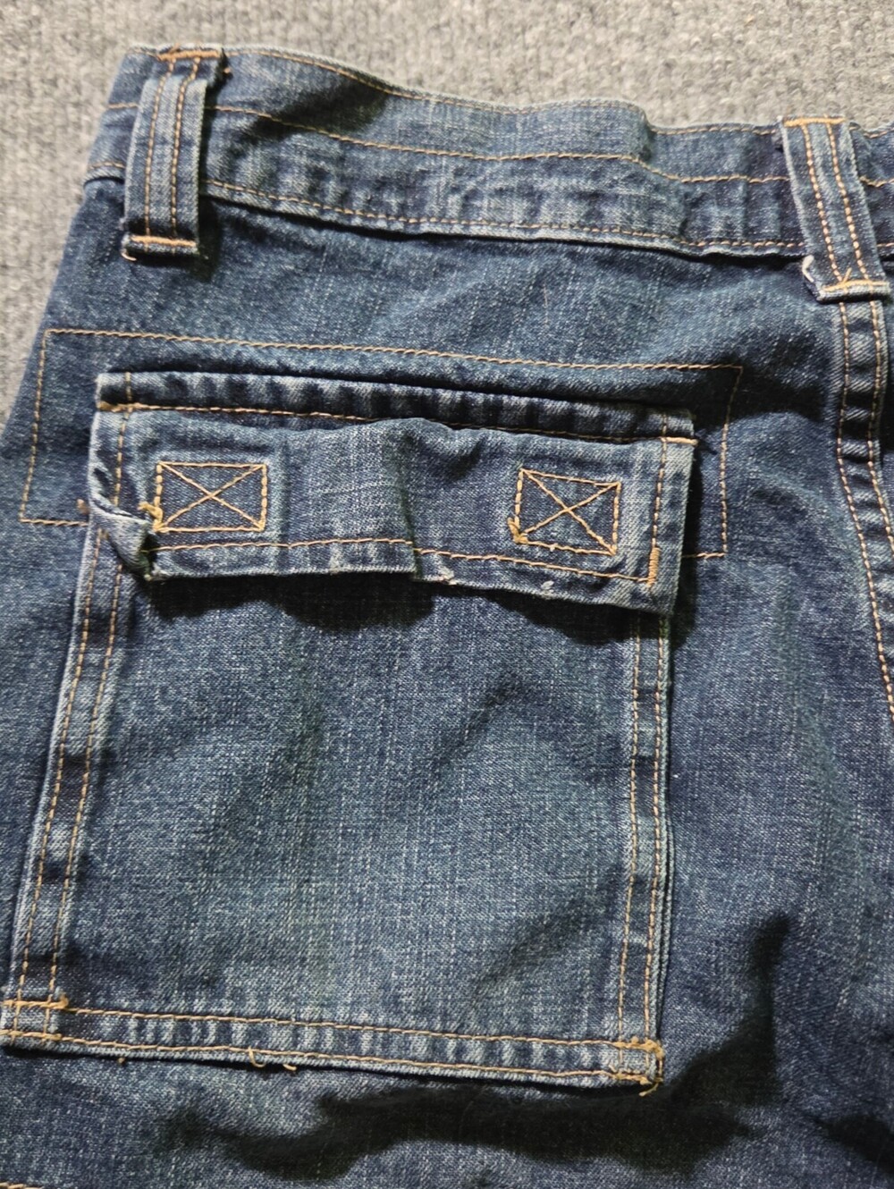 Route 66 Men's Denim Cargo Shorts Size 34 Blue Cotton - Picture 7 of 10